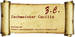 Zechmeister Cecília névjegykártya